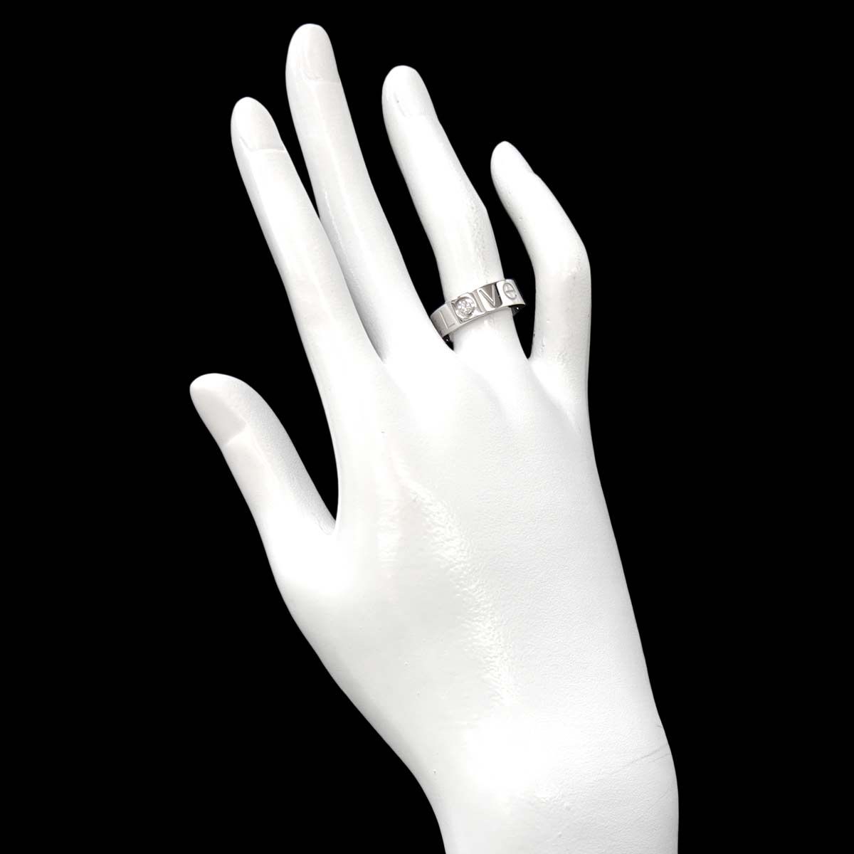 カルティエ Cartier ラブ #51 リング ダイヤ 1P K18 WG 750 2006年