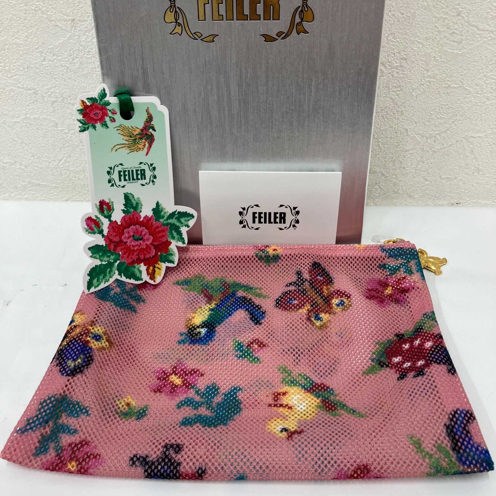 5201 【美品】 FEILER フェイラー タグ付き ハイジ メッシュポーチ