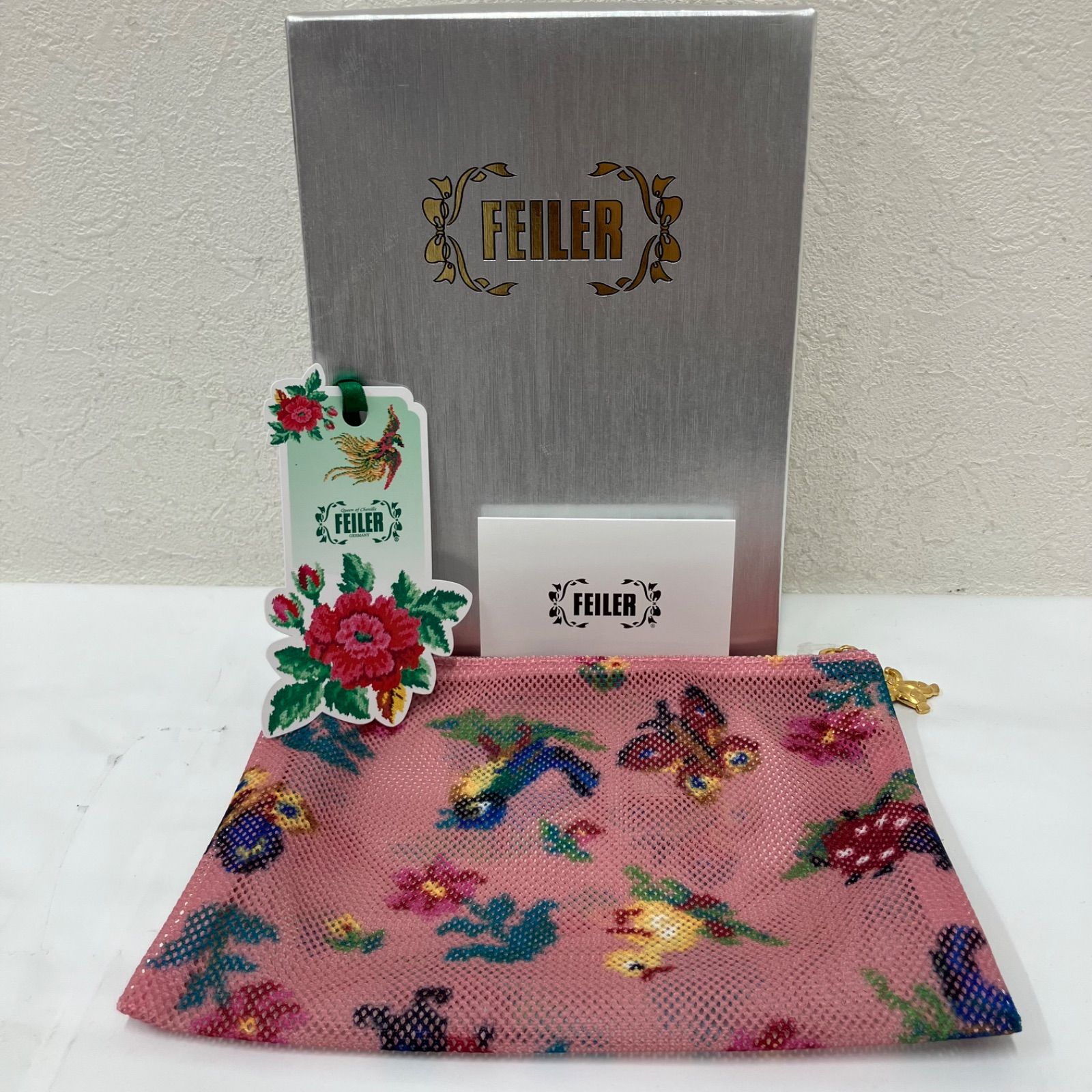 5201 【美品】 FEILER フェイラー タグ付き ハイジ メッシュポーチ