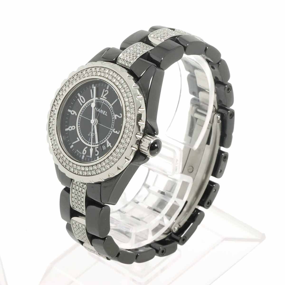 シャネル CHANEL J12 33mm H1338 純正ダイヤ レディース 腕時計