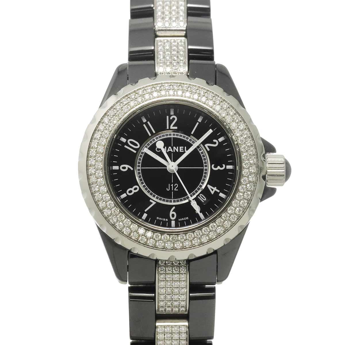 シャネル CHANEL J12 33mm H1338 純正ダイヤ レディース 腕時計