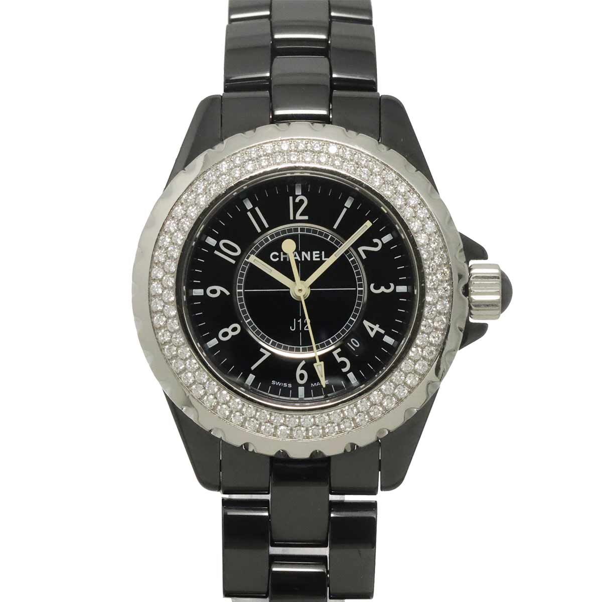 シャネル CHANEL J12 33mm H0949 純正ダイヤベゼル レディース 腕時計