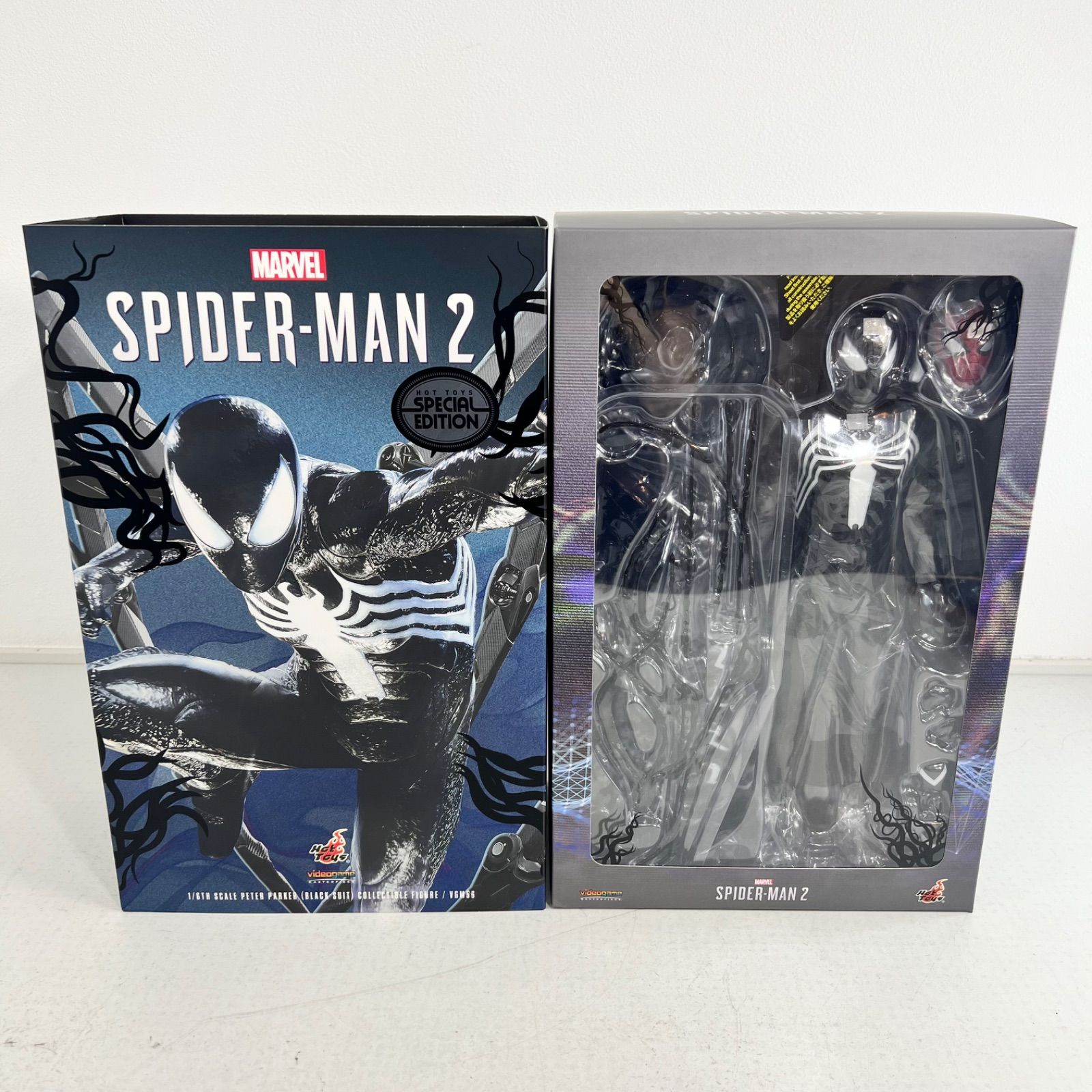 【ほぼ新品】ホットトイズ スパイダーマン ブラックスーツ リミテッドエディション ゲーム カスタムパーツ付き MARVEL マーベル フィギュア コレクターアイテム