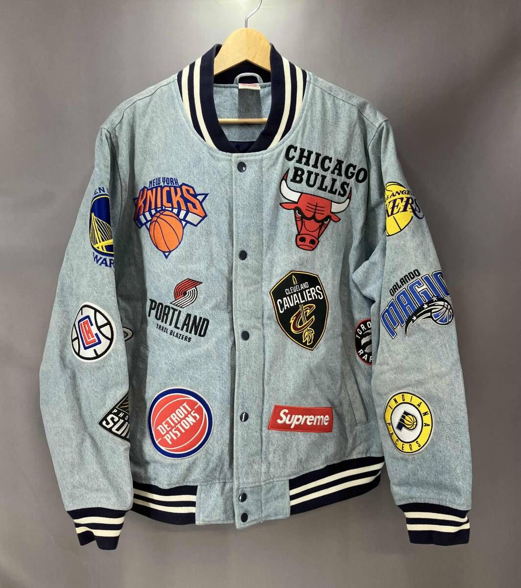★ NIKE XSupreme ナイキ×シュプリーム ブルゾン A03632-440 NBA Denim Warm-Up Jacket L ブルー系 通年