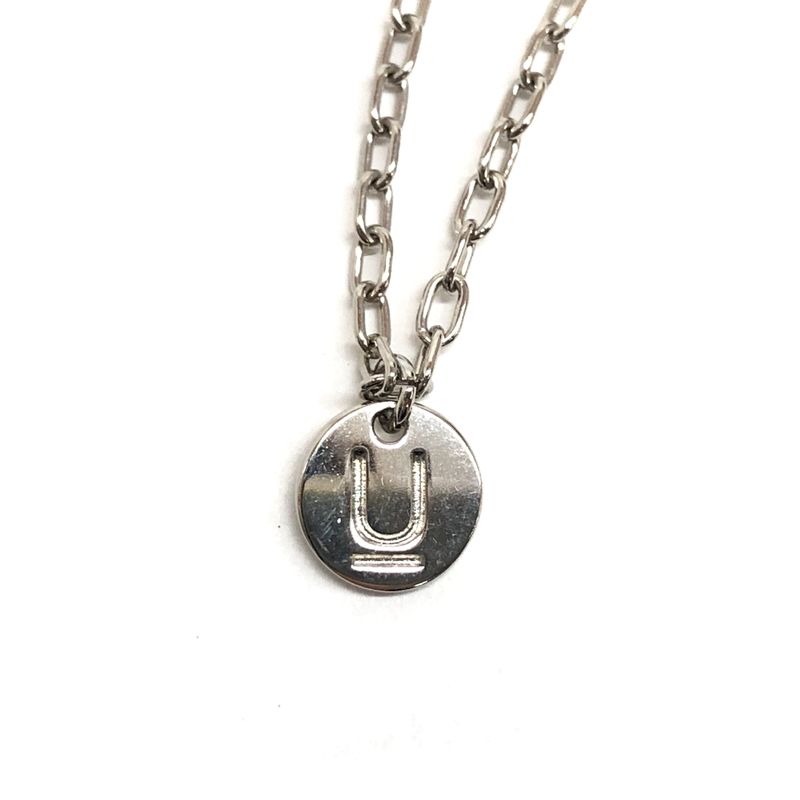 アンダーカバー　Uロゴ ネックレス シルバー　真鍮　UP1F4N01 中古品】 UNDERCOVER アンダーカバー U LOGO NECKLACE UP1F4N01 ロゴ