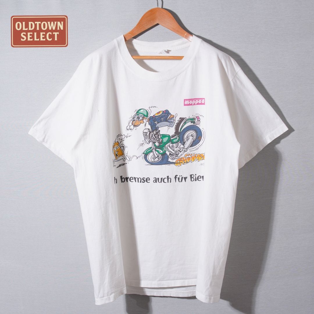 90s ヴィンテージ 企業 Tシャツ XL 相当 ホワイト mopped ドイツ
