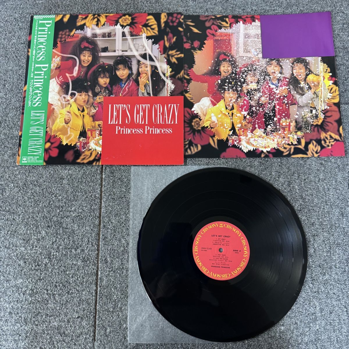 美盤/ 帯付/Princess Princess/Let's Get Crazy/28AH 5149【LP