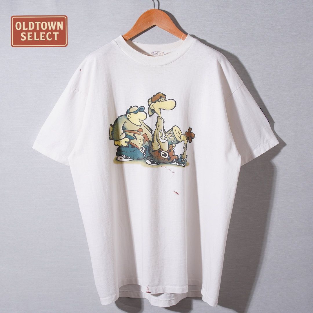 90s カナダ製 ヴィンテージ Tシャツ XL 相当 ホワイト シングル