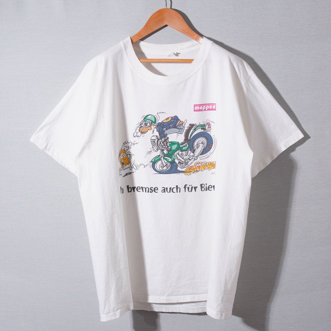90s ヴィンテージ 企業 Tシャツ XL 相当 ホワイト mopped ドイツ