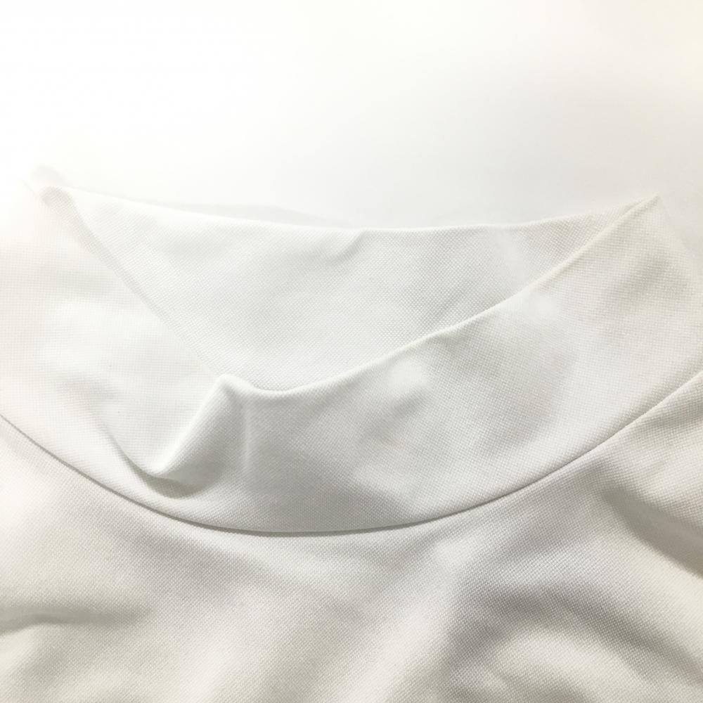 美品】マンシングウェア 半袖ハイネックシャツ 白×シルバー ボックス