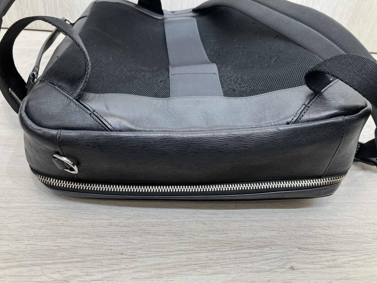 PAUL SMITH リュック クラシックエンボス ブラック 牛革 3WAY 背面傷有