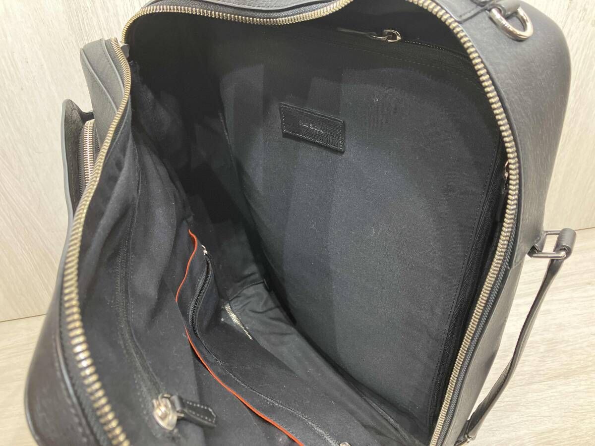 PAUL SMITH リュック クラシックエンボス ブラック 牛革 3WAY 背面傷有
