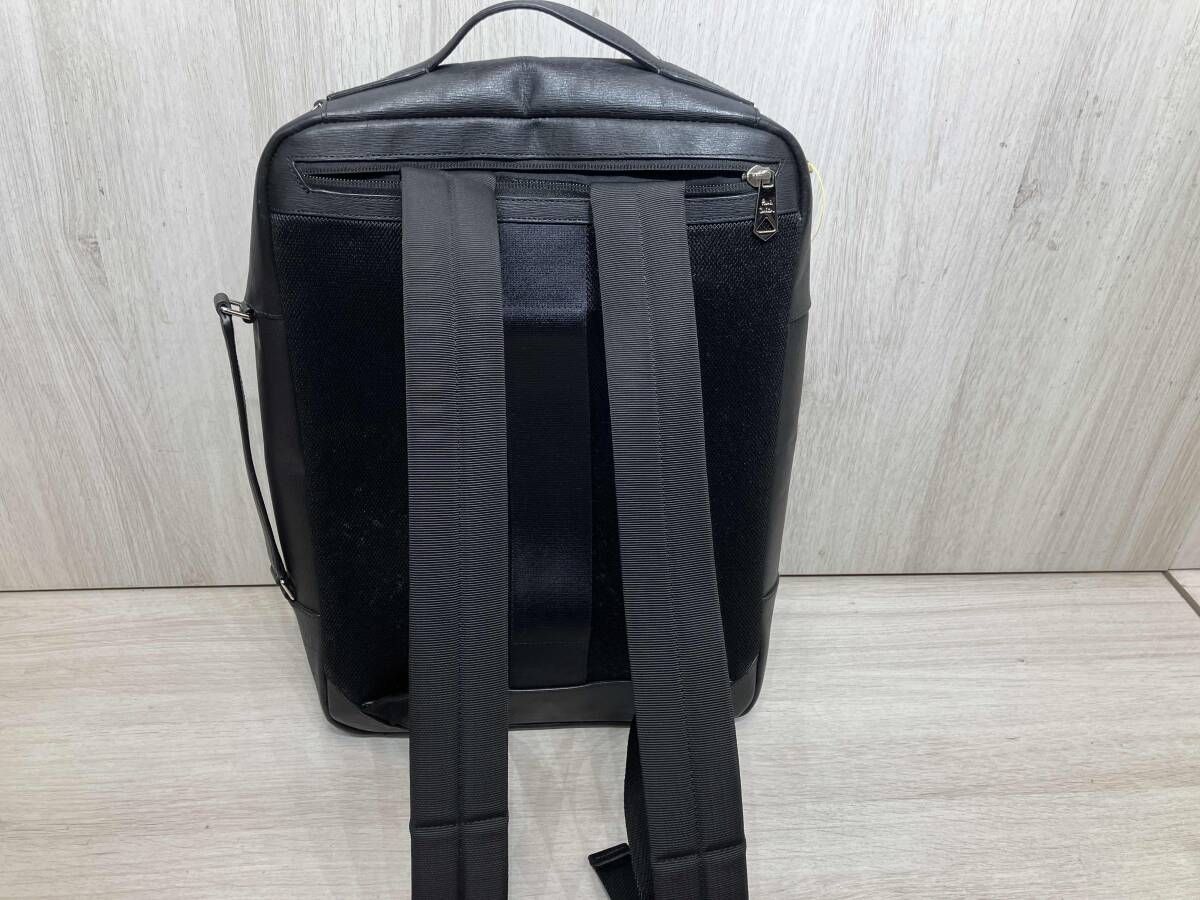 PAUL SMITH リュック クラシックエンボス ブラック 牛革 3WAY 背面傷有