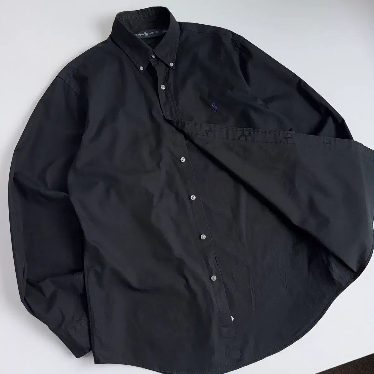 Polo ポロ ラルフローレン 刺繍 コットン ブラック シャツ