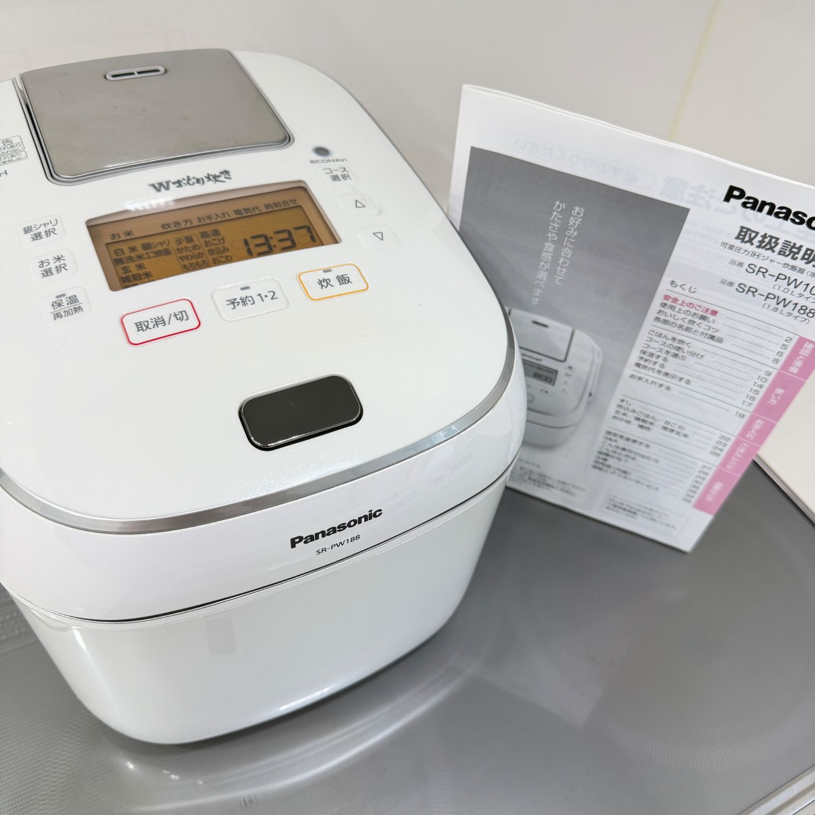 中古 Panasonic パナソニック 炊飯器 Wおどり炊き 可変圧力IHジャー