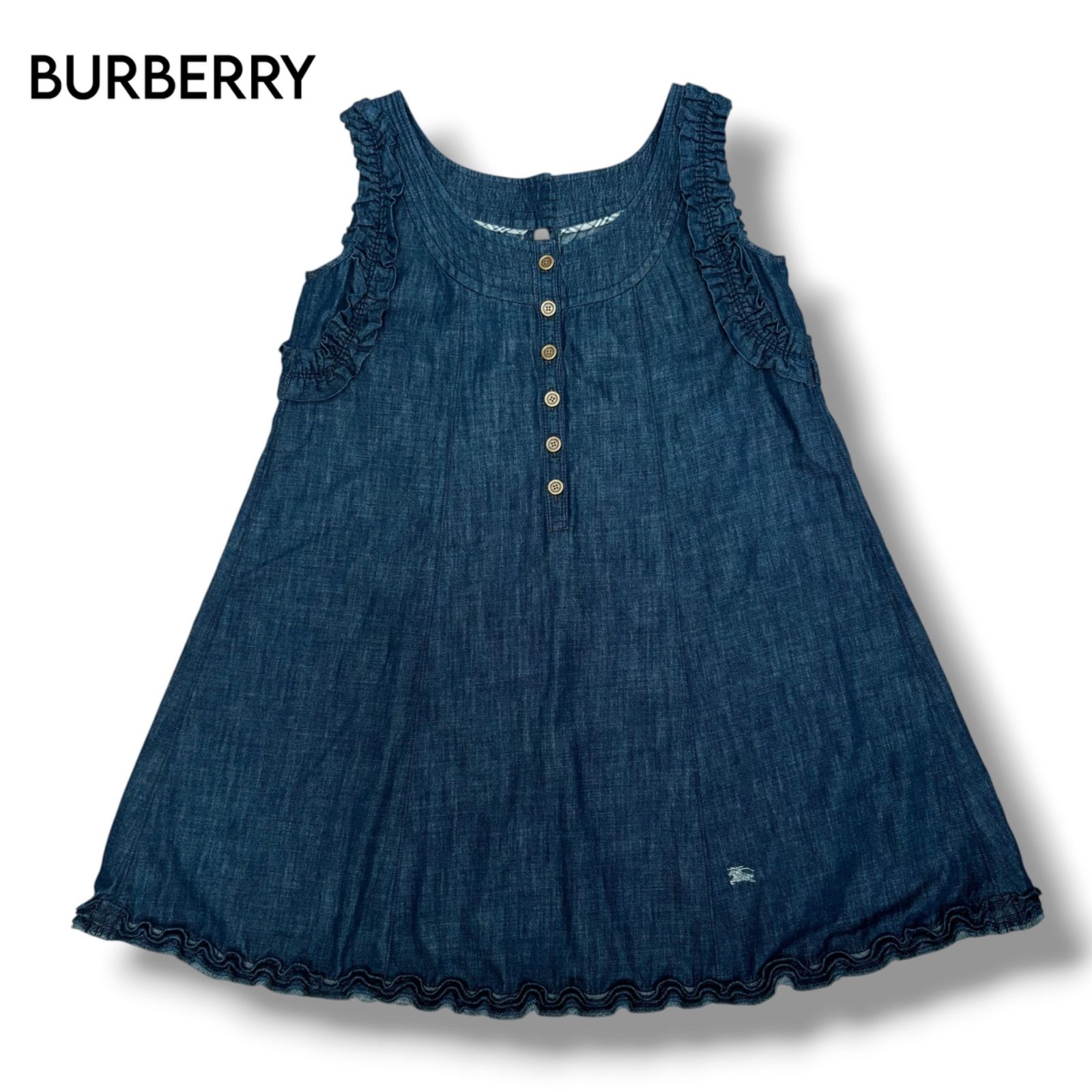 【BURBERRY BLUE LABEL】美品　デニムチュニックワンピース　38