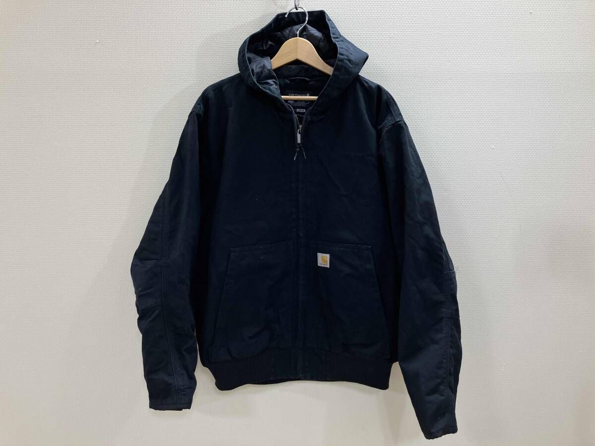 carhartt カーハート 中綿フーデッドブルゾン ブルゾン J130 アクティブジャケット LOOSE FIT 黒 L 冬