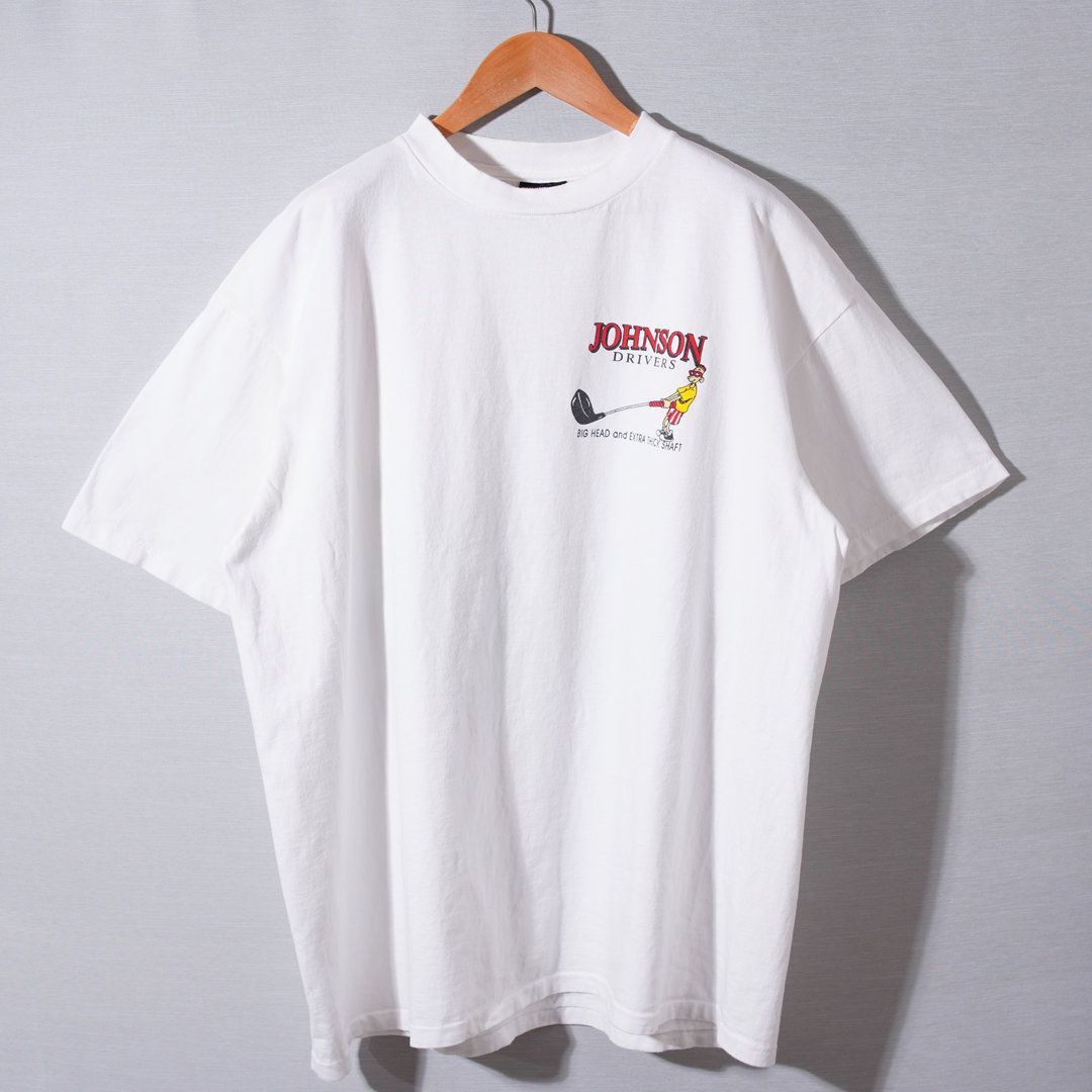 【90s・USA製】ビッグジョンソン ONEITA ビンテージ Tシャツ L 白 美品 90s USA製 1998年製 ビッグ ジョンソン BIG Johnson Tシャツ XL