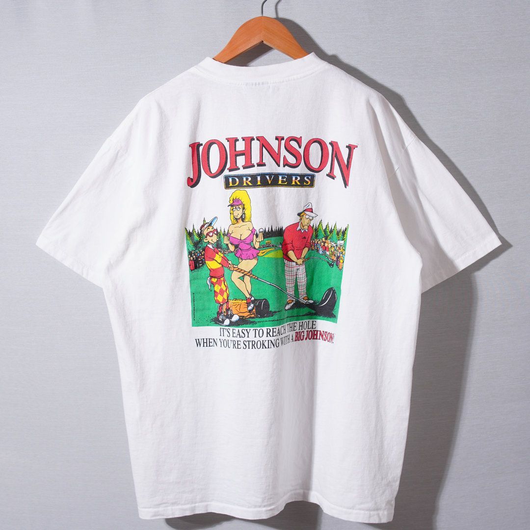 【90s・USA製】ビッグジョンソン ONEITA ビンテージ Tシャツ L 白 美品 90s USA製 1998年製 ビッグ ジョンソン BIG Johnson Tシャツ XL