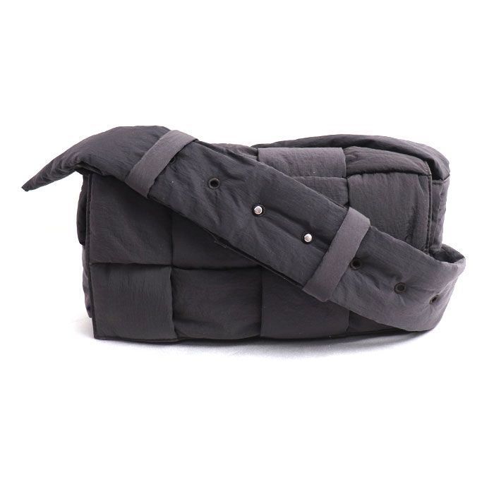 BOTTEGAVENETA ボッテガヴェネタ パデットテック カセット ショルダーバッグ ダークグレー 628951 ユニセックス 中古
