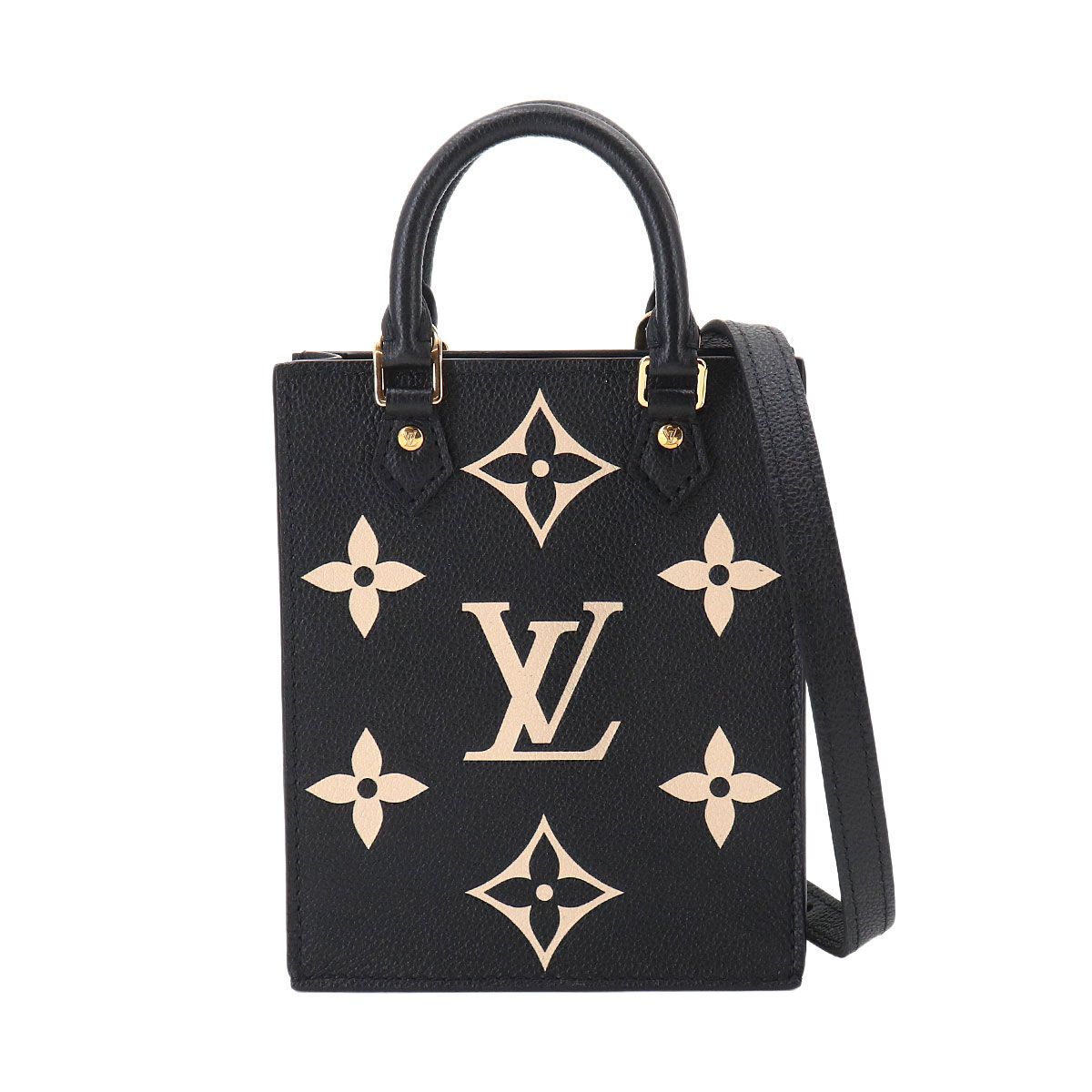 新品同様 ルイ ヴィトン LOUIS VUITTON バイカラー モノグラム アンプラント プティット サックプラ 2way ハンド バッグ M81416 90331185