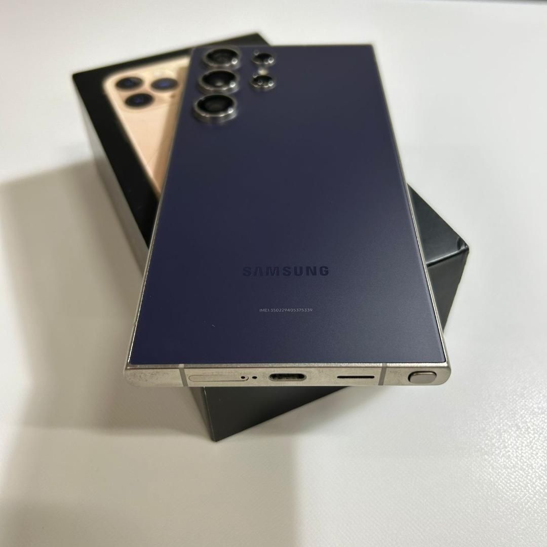 美品 Galaxy S24 Ultra 256GB SIMフリー チタニウムバイオレット