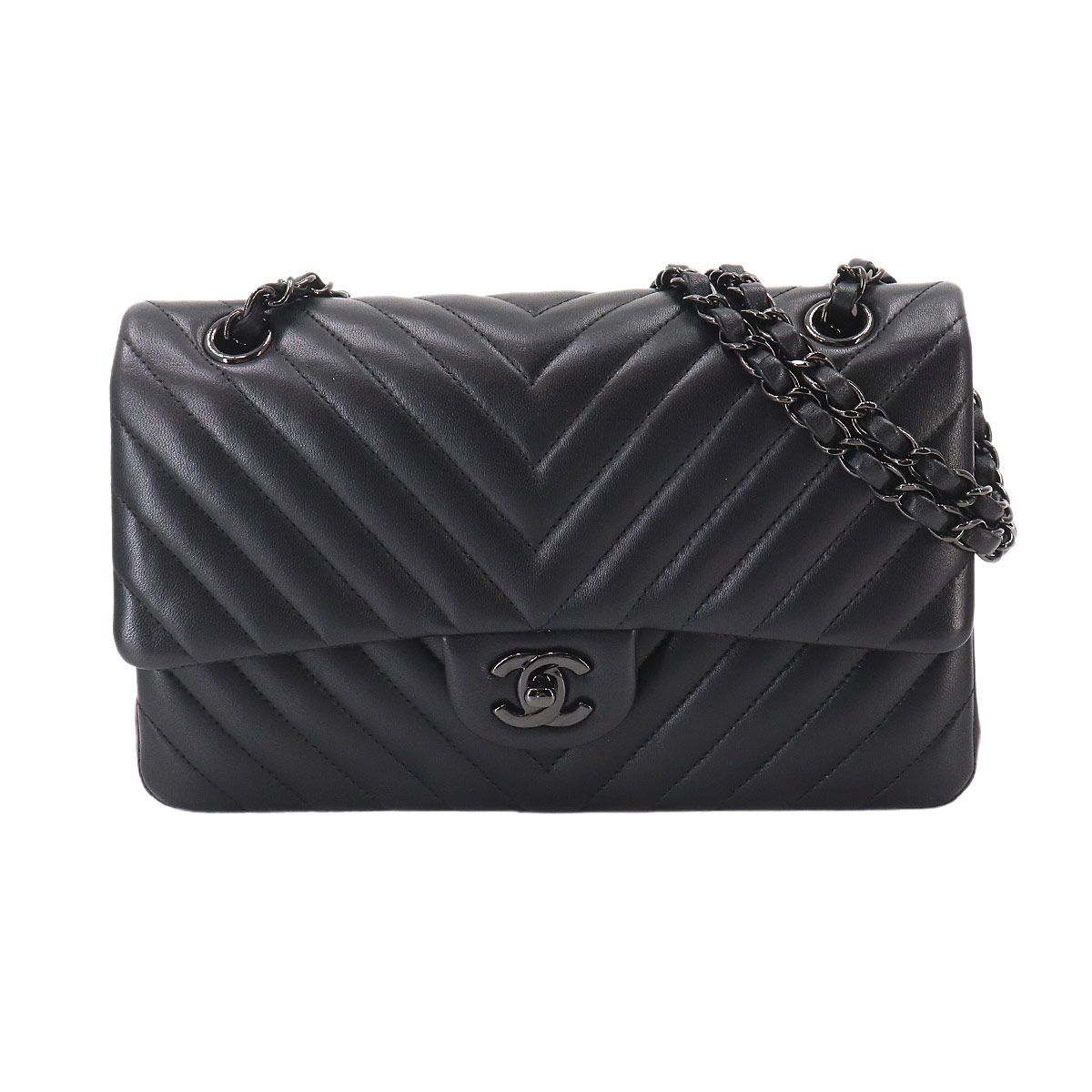 未使用 展示品 シャネル CHANEL シェブロン Vステッチ チェーン 