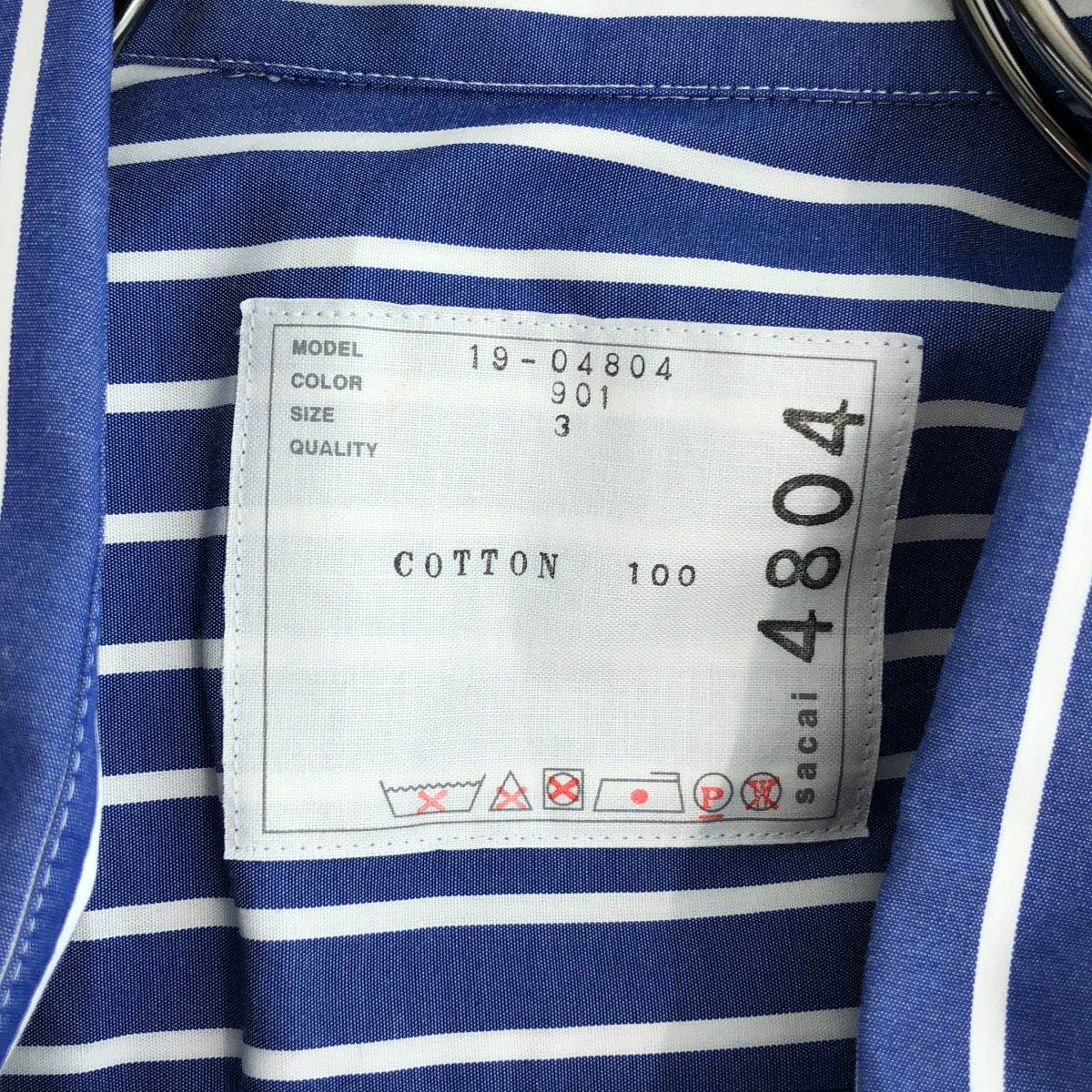 美品】 sacai / サカイ | ドローコード ストライプ シャツワンピース