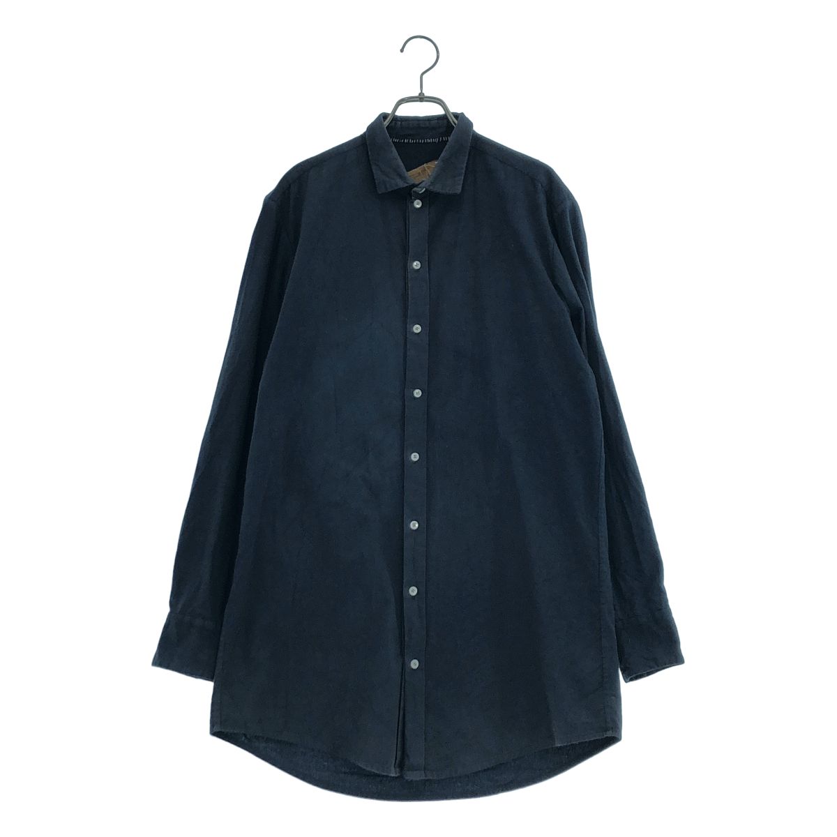 MARIA TURRI / マリアトゥーリ | ネップ ロングシャツ | 46 | ネイビー | メンズ 14,316円