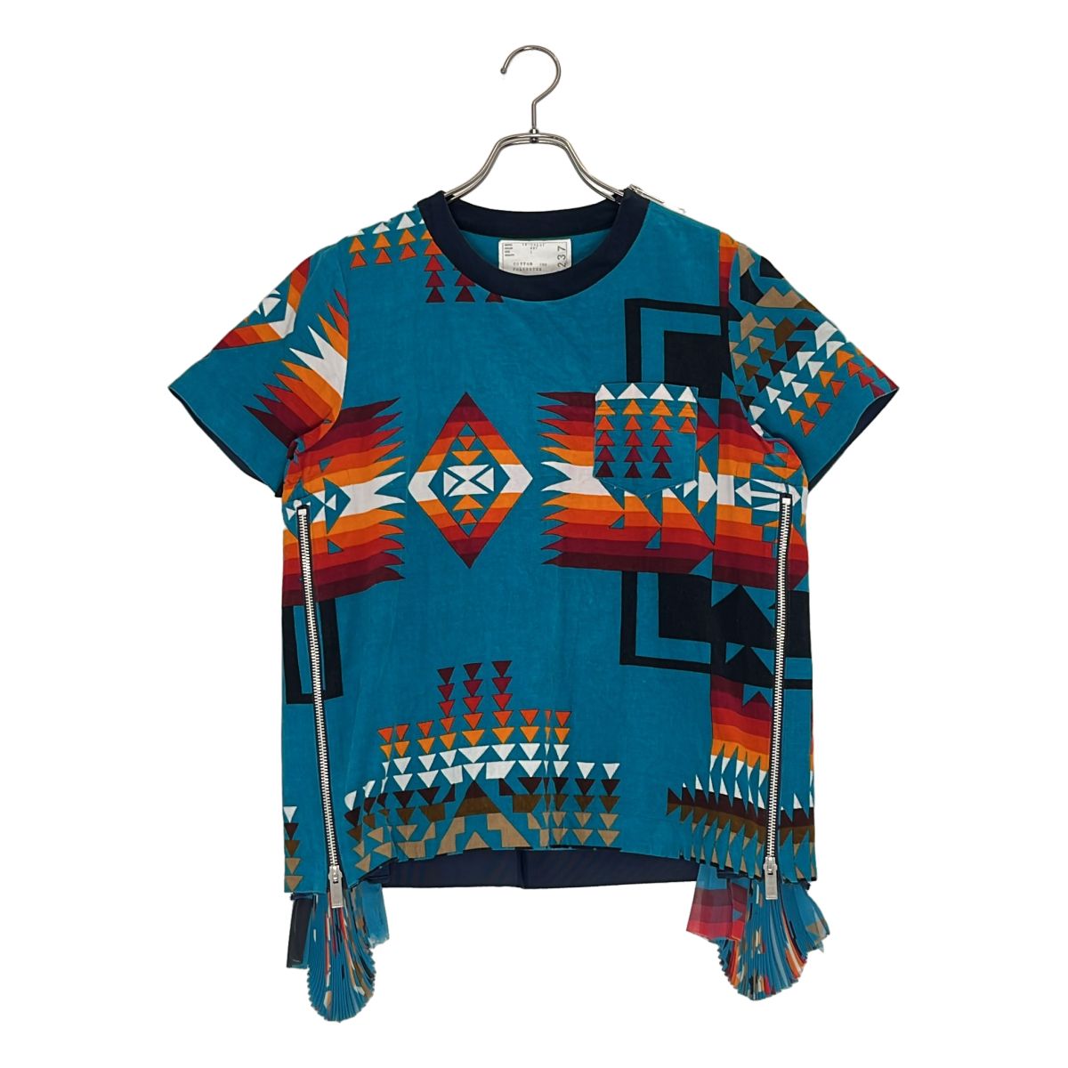 sacai / サカイ | × pendleton コーデュロイ ポケットサイドジッププリーツ トップス | 1 | マルチカラー | レディース