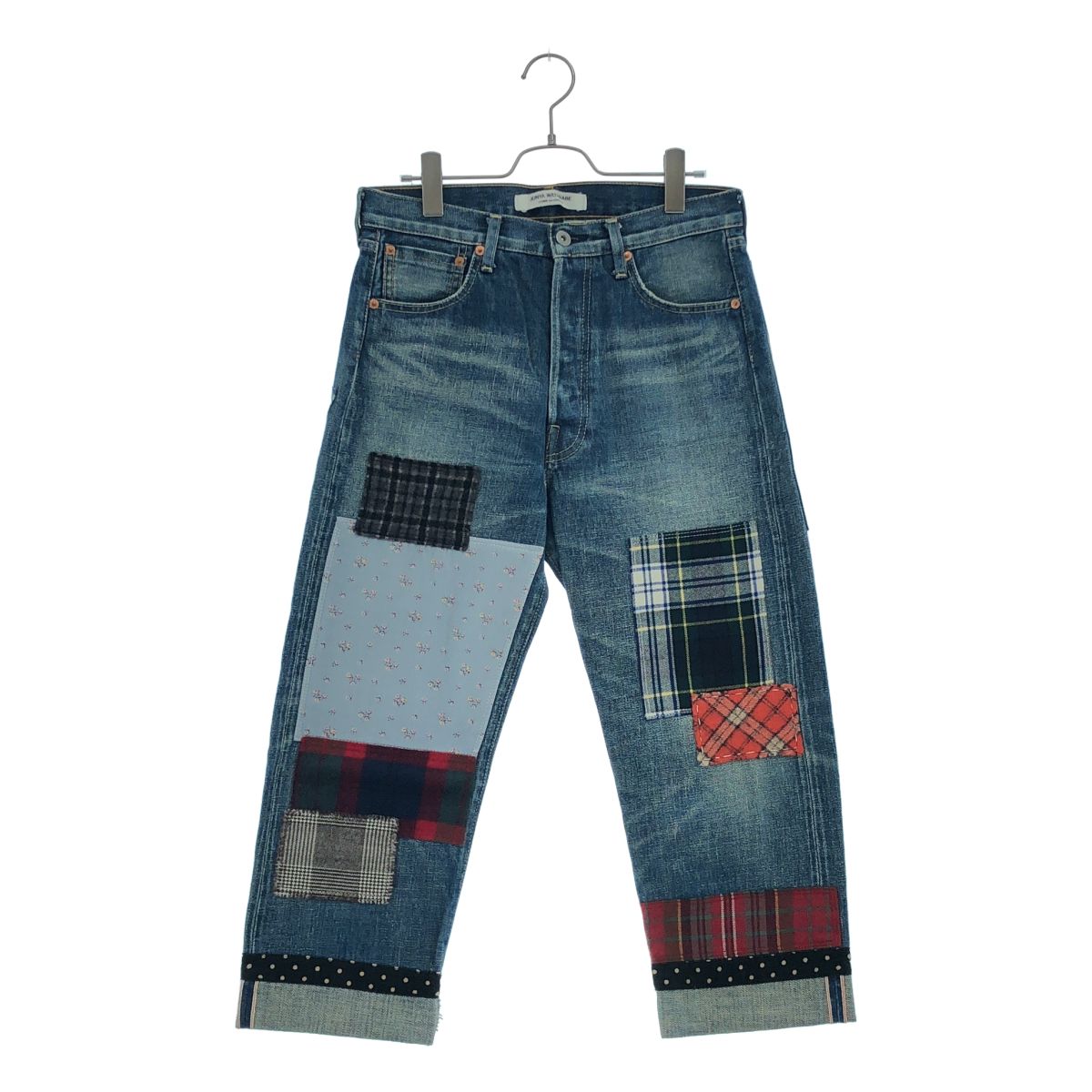 JUNYA WATANABE COMME des GARCONS / ジュンヤワタナベ | 2013AW | パッチワーク ボタンフライ デニムパンツ | XS | インディゴ | メンズ