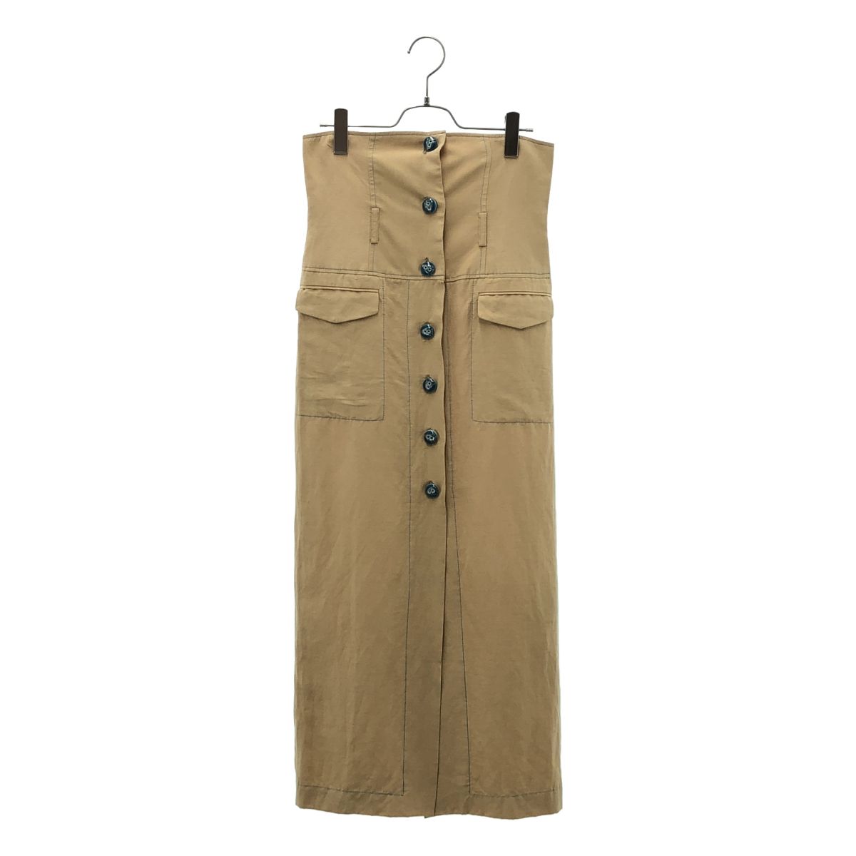 Mame Kurogouchi / マメクロゴウチ | SILK HEMP HIGH WAIST SKIRT