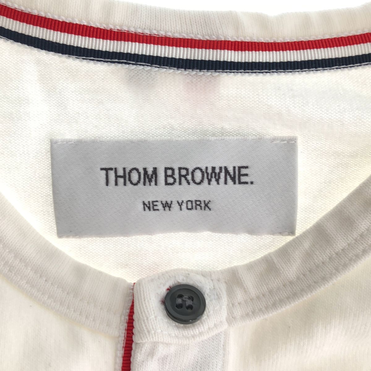 THOM BROWNE / トムブラウン | ヘンリーネック ラグランスリーブT