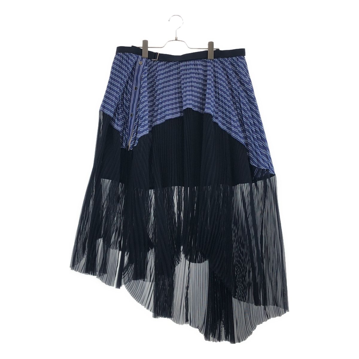 sacai アシンメトリープリーツラップスカート sacai / サカイ | 異素材切替 アシンメトリー プリーツ ラップスカート