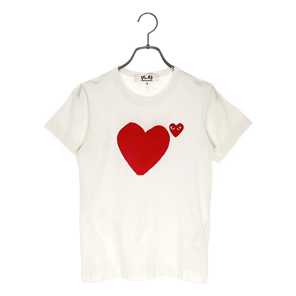 PLAY COMME des GARCONS プレイコムデギャルソン AD2016 胸ハートロゴワッペン 長袖ボタンシャツ ホワイト AZ-B002 PLAY COMME des GARCONS / プレイコムデギャルソン | AD2016