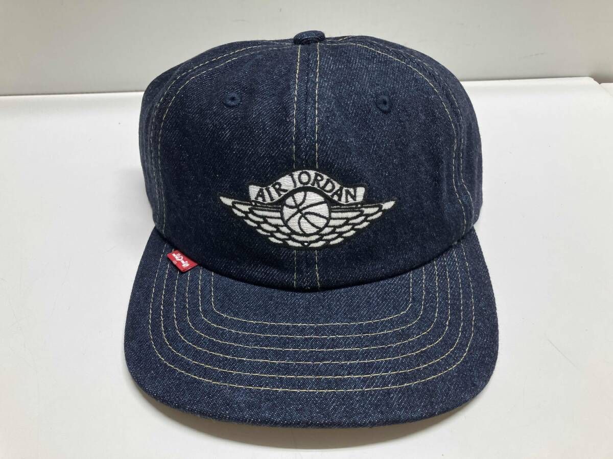 未使用品 タグ付き★ Nike ナイキ ジョーダン ・リーバイスJordan x LEVI'S Denim Cap 'Indigo' / サイズ58cm ブルーデニムキャップ