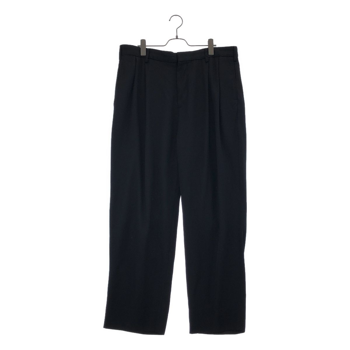 everyone / エブリワン | two tuck wide twill trouser 2タックワイドツイルトラウザー スラックスパンツ | XL | ブラック | メンズ