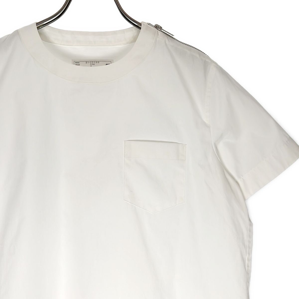 sacai / サカイ | ショルダージップ ブラウス | 2 | ホワイト
