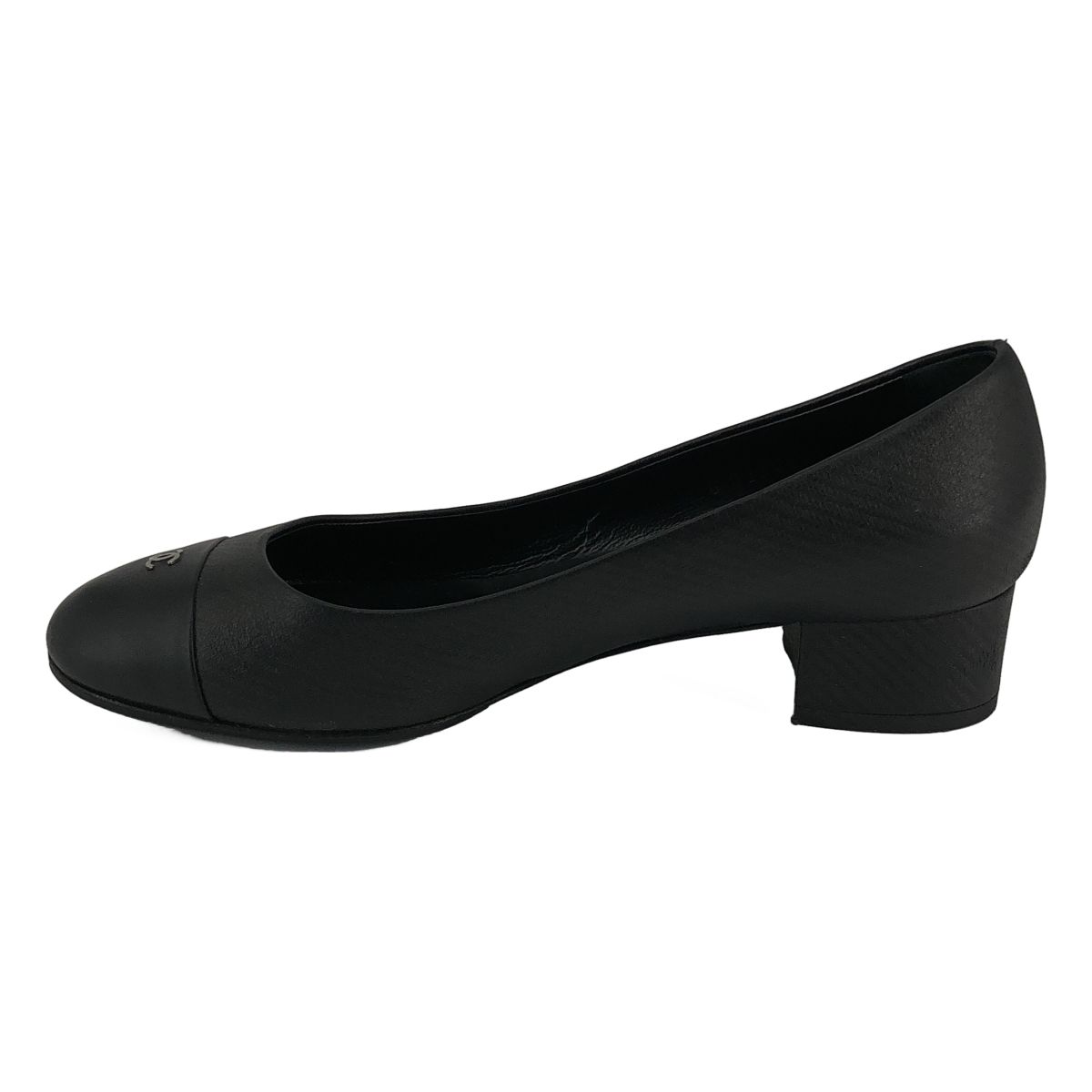 CHANEL / シャネル | ココマーク チャンキーヒールパンプス | 36 1/2