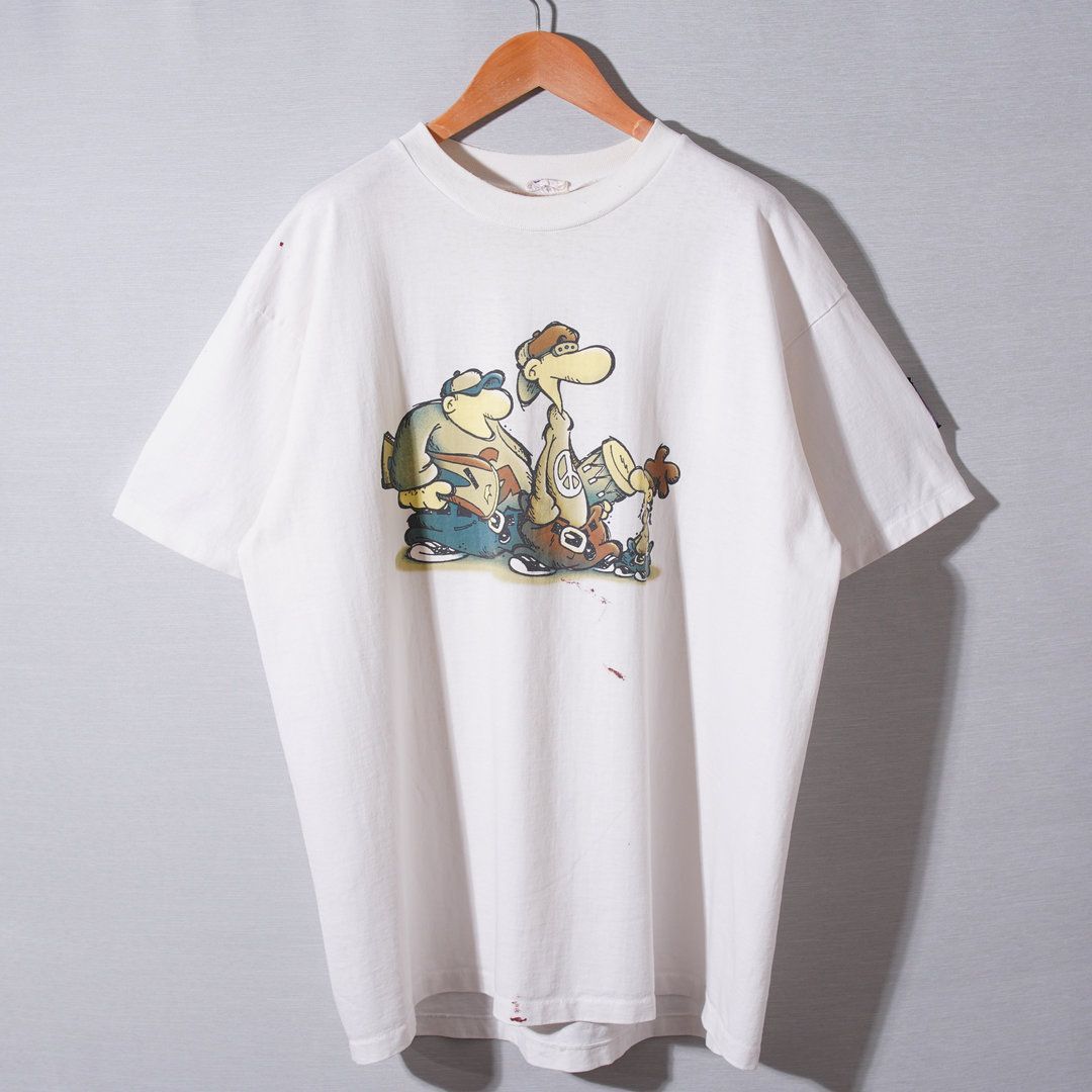90s カナダ製 ヴィンテージ Tシャツ XL 相当 ホワイト シングル