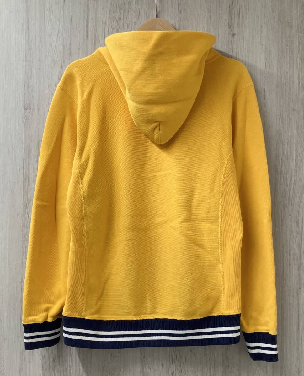STUSSY ステューシー × Champion チャンピオン REVERSE WEAVE C8-G121 プルオーバー パーカー サイズS イエロー