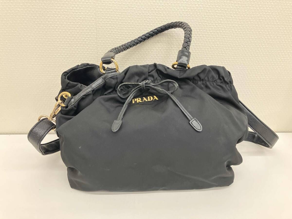 PRADA ハンドバッグ ショルダーバッグ 2way バッグ ナイロン リボン