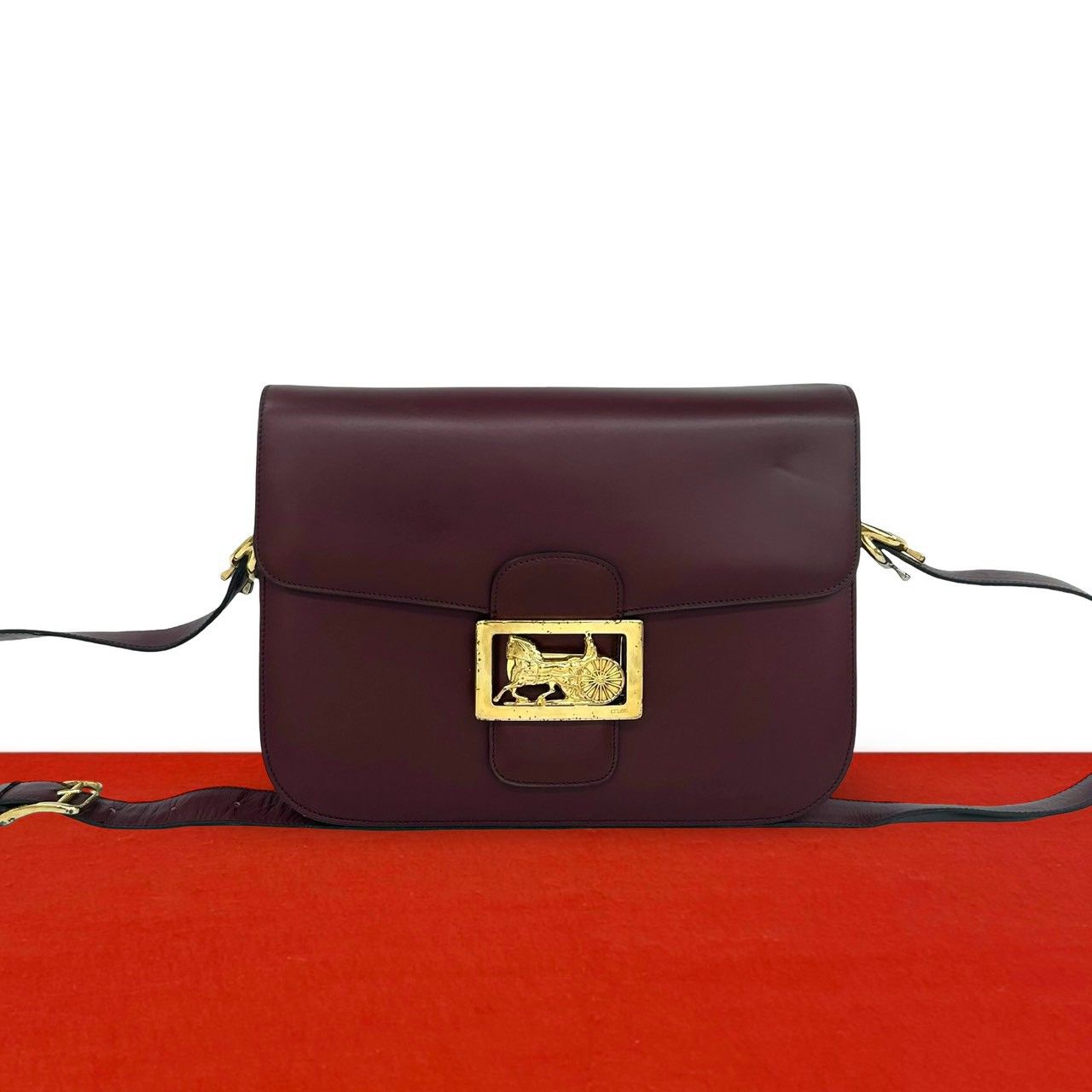 極 美品 CELINE セリーヌ ヴィンテージ 馬車金具 ホースキャリッジ