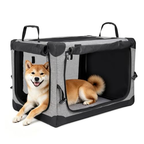 Totoro ball 折りたたみペットケージ 犬ケージ 犬用クレート 猫用キャリー・カート 持ち手付き 犬猫兼用 折りたたみ簡単『室内休憩、急な来客時、アウトドア、病院、キャンプに大活躍！