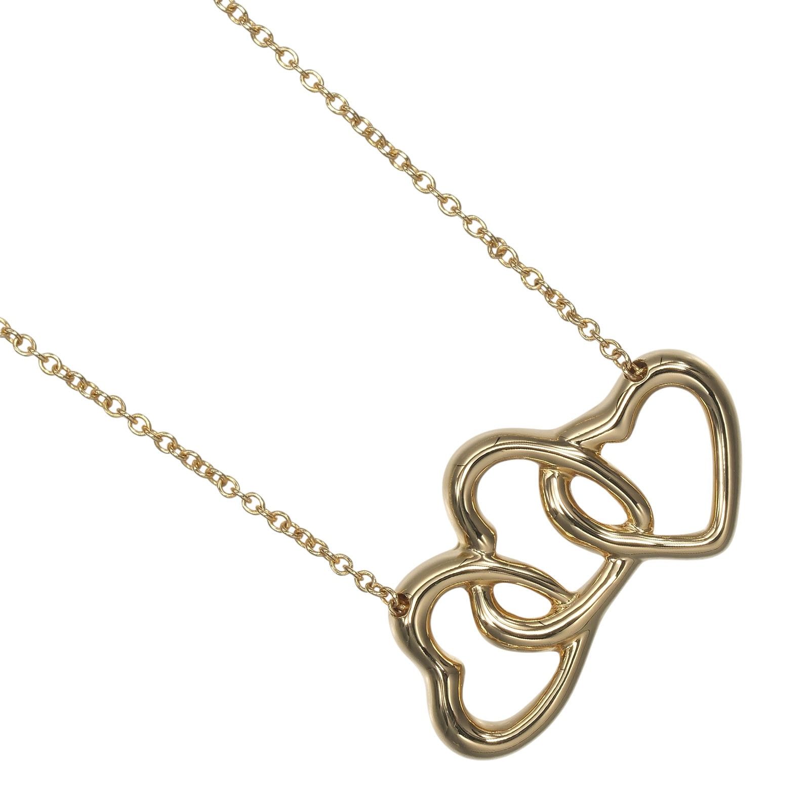 【TIFFANY&Co.】ティファニー トリプルハート K18イエローゴールド レディース 5.13g ネックレス
