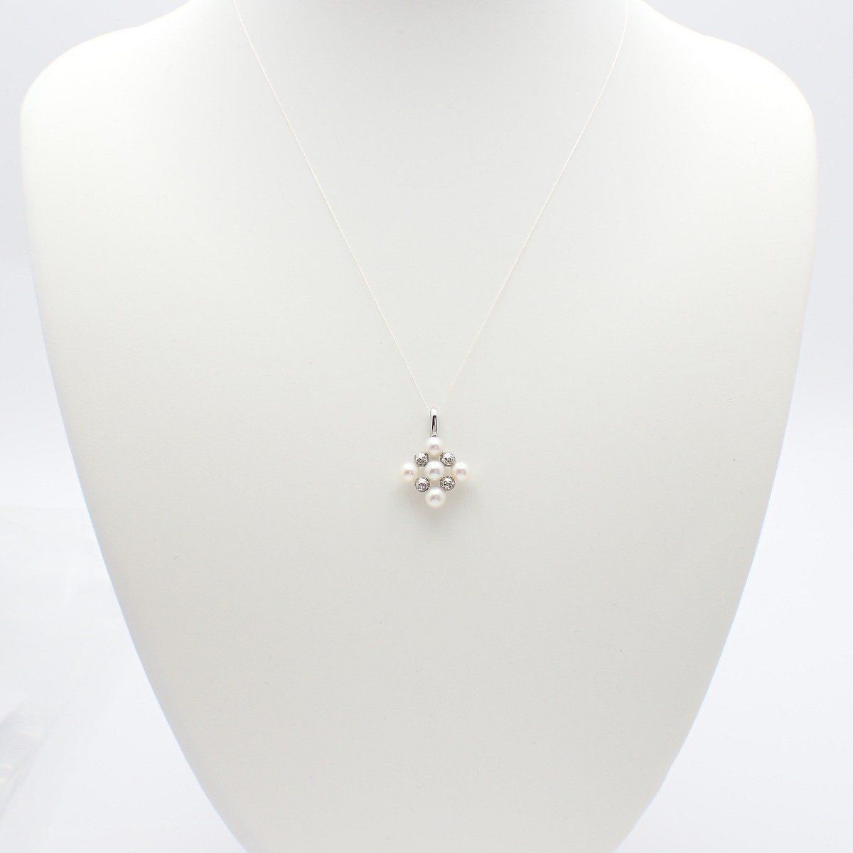 田崎真珠タサキパール　ブローチ　トップ　ネックレス　シルバー　5点まとめ売り TASAKI タサキ 田崎真珠 ひし形 ペンダントトップ シルバー/パール5粒