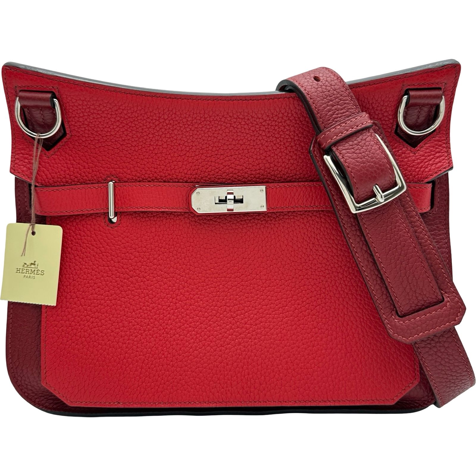エルメス HERMES ジプシエール28 ▢R刻印 ルージュカザック/ルーズアッシュ シルバー金具 トリヨンクレマンス レディース ショルダーバッグ 327,600円