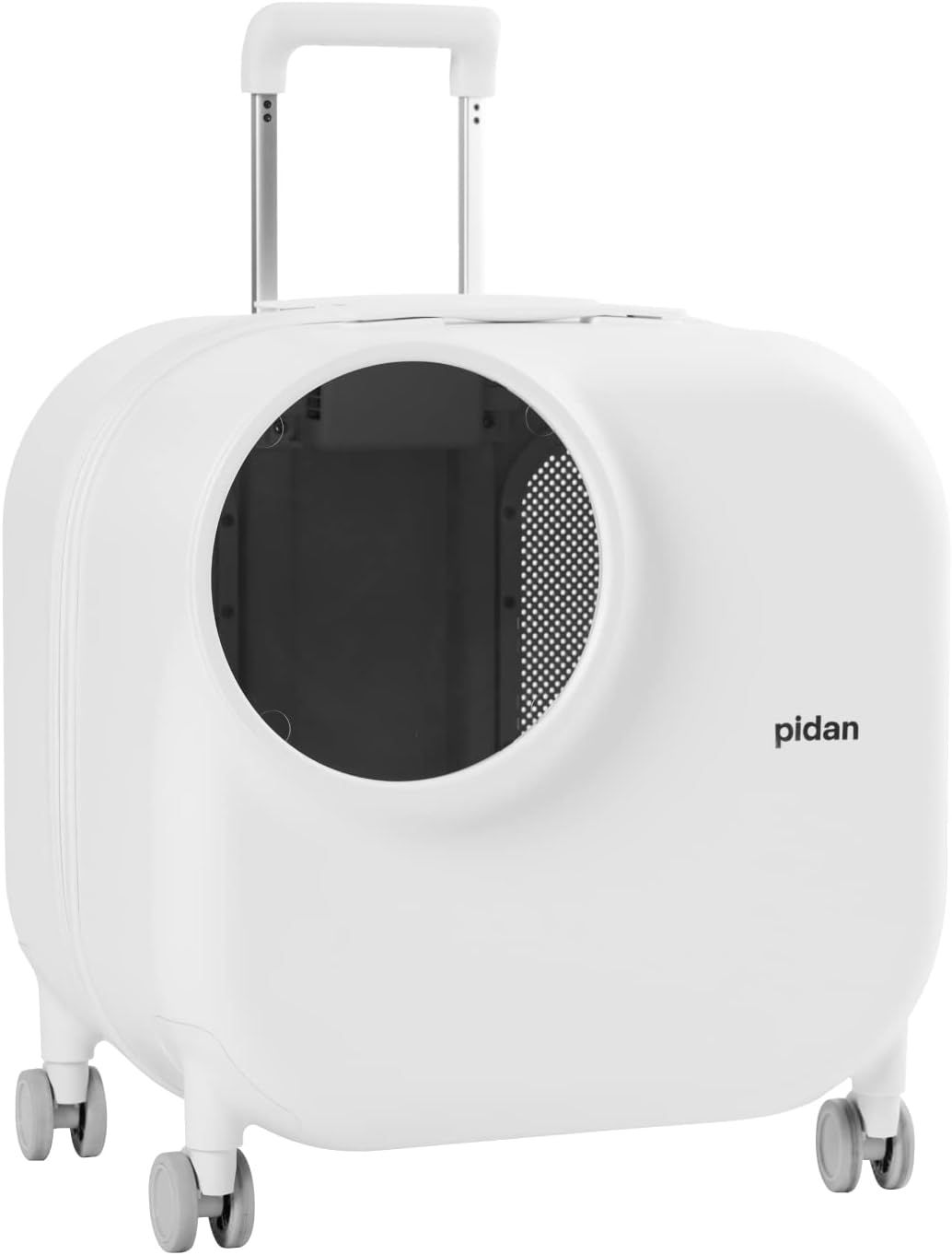 pidan ペットキャリー 猫 キャスター付き スーツケース 2匹 10kg 充電式 換気システム 照明内蔵 防振クッション 丸窓 一方向インタラクティブウィンドウ 窒息防止ホール Type-C充電