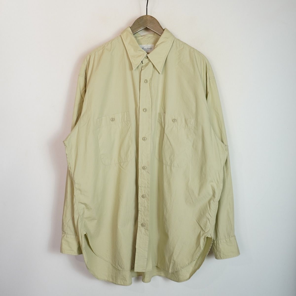 Marvine Pontiak Shirt Makers マーヴィンポンティアック Military SH ビッグシルエット ミリタリー 長袖 シャツ MPSM-1905S 緑系4720Q★4