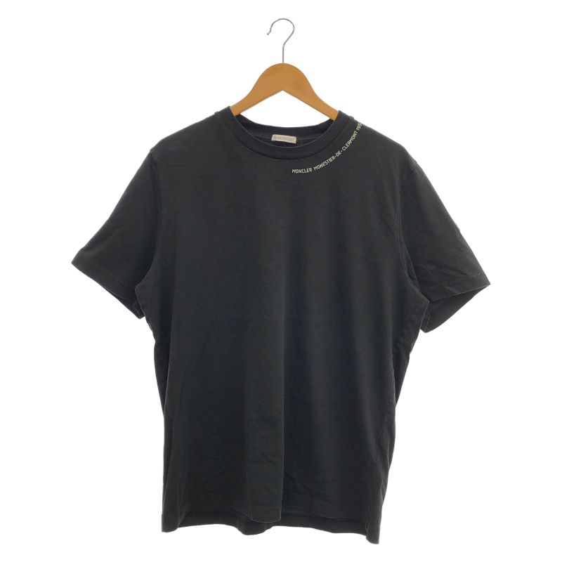 【中古】MONCLER LOGO S/S T-SHIRT XL K10918C00078 8390T ブラック モンクレール[10]